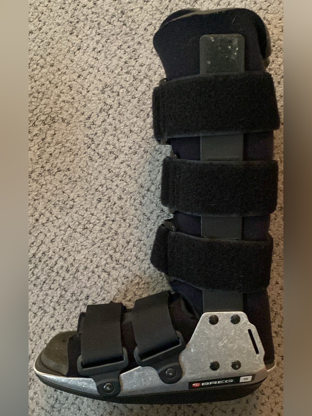 Breg Black Medical Tall Walking Boot - Supportive Protective Boot - small